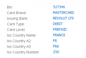 法国万事达卡头527346虚拟信用卡介绍